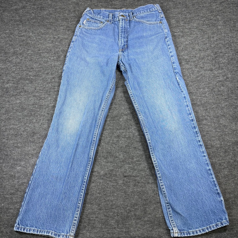 Carhartt Men's Vintage Blue Denim Jeans 32x30 Work Pants‎ Loose Fit